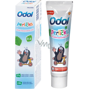 Odol Perlička Krtko nová jemná mätová zubná pasta pre deti od 0 rokov 50 ml