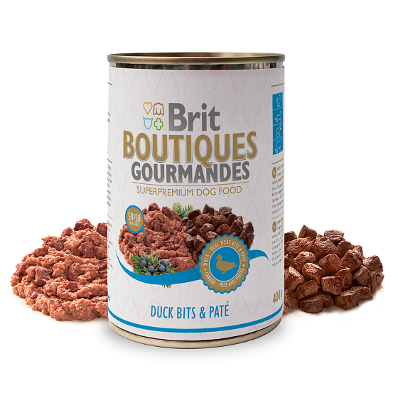 Brit Boutiques Gourmandes Kačacie kúsky v paté 400 g