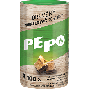 PE-PO drevený podpaľovač kocky, 100 podpaľov PE-PO drevený podpaľovač kocky, 100 podpaľov