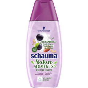 Schauma Nature Moments Acai plody, mandľové mlieko a ovsené vločky šampón na veľmi suché a suché vlasy 250 ml