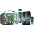 Palmolive Men Osviežujúci sprchový gél 3v1 na telo, tvár a vlasy 250 ml + Men Energising sprchový gél 3v1 250 ml + Men Invigorating šampón na vlasy 350 ml + Pure Arctic antiperspirant roll-on 50 ml + etue, kozmetická sada pre mužov