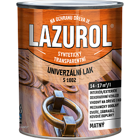 Lazurol S1002 mat, lak na kov a drevo, bezfarebný, 750 ml