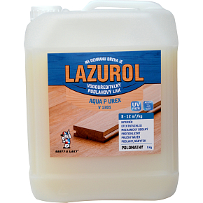 Lazurol Aqua P UREX V1301 polomat odolný lak na drevo bezbarvý, 5 kg