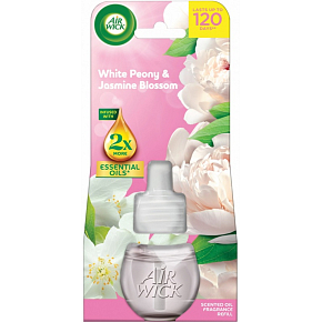 Air Wick Elektrický osvěžovač vzduchu – Pivonka & Jasmínový kvet (komplet 1+19 ml)