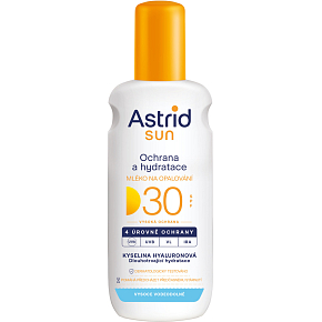 Astrid Sun hydratačné mlieko na opaľovanie v spreji OF30, 200 ml
