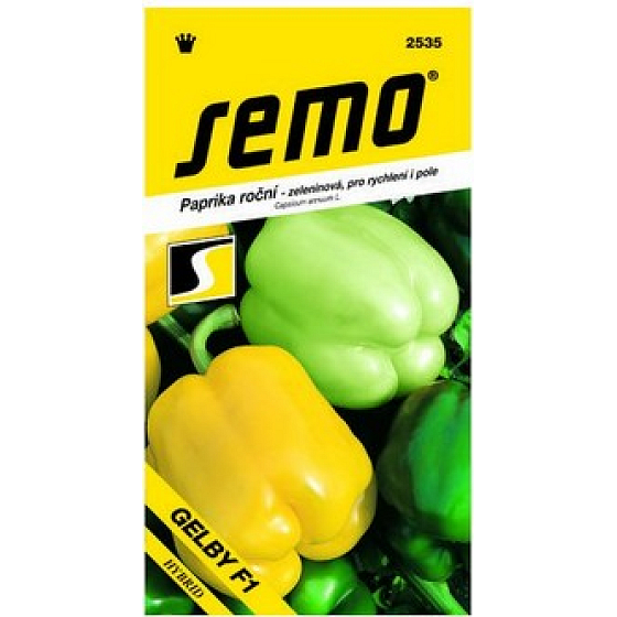 Semo Paprika ročná zeleninová, pre rýchlenie i pole Gelb žltá 15 semien