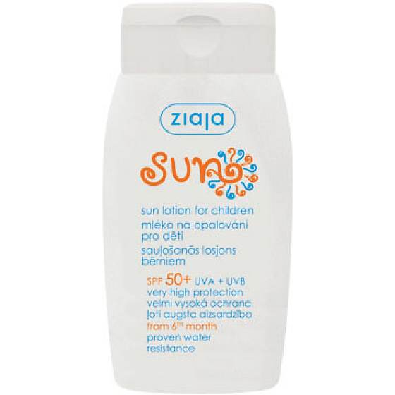 Ziaja Sun SPF 50+ mlieko na opaľovanie pre deti veľmi vysoká ochrana 125 ml