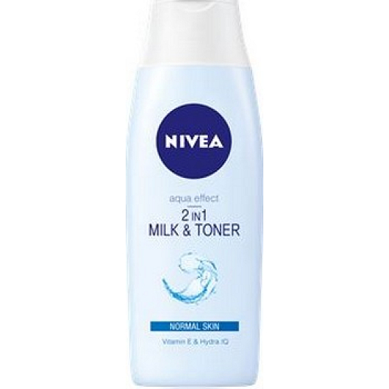 Nivea Aqua Effect 2v1 čistiace pleťové mlieko a voda normálna a zmiešaná 200 ml