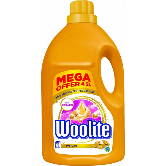 Woolite Pro-Care prací gél, zjemňuje a chráni vlákna 75 dávok 4,5 l