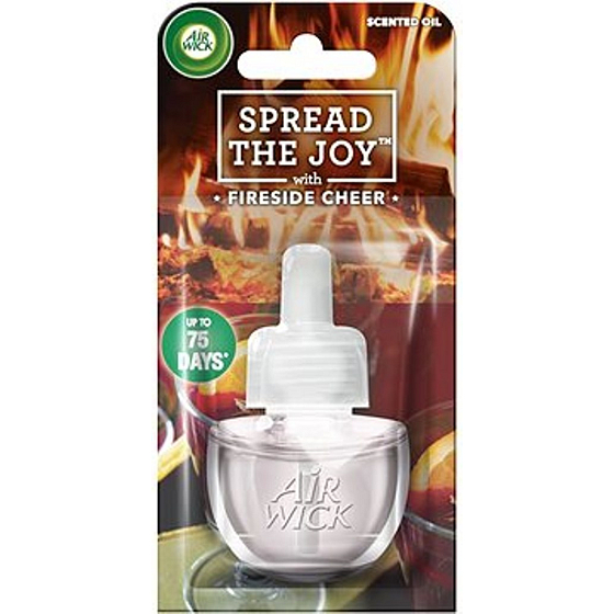 Air Wick Spread The Joy Fireside Cheer - Pohodlie pri krbe elektrický osviežovač náhradná náplň 19 ml