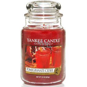 Yankee Candle Pomegranate Cider - Mušt z granátového jablka vonná sviečka Classic veľká sklo 623 g