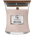 Woodwick Vanilla & Sea Salt - Vanilka a morská soľ vonná sviečka s dreveným knôtom a viečkom sklo malá 85 g