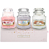 Yankee Candle Everyday Sweet Nothings - Sladké nič + Soft Blanket - Jemná prikrývka + Cherry Blossom - Čerešňový kvet vonná sviečka Classic malá sklo 3 x 104 g, darčeková sada 2019