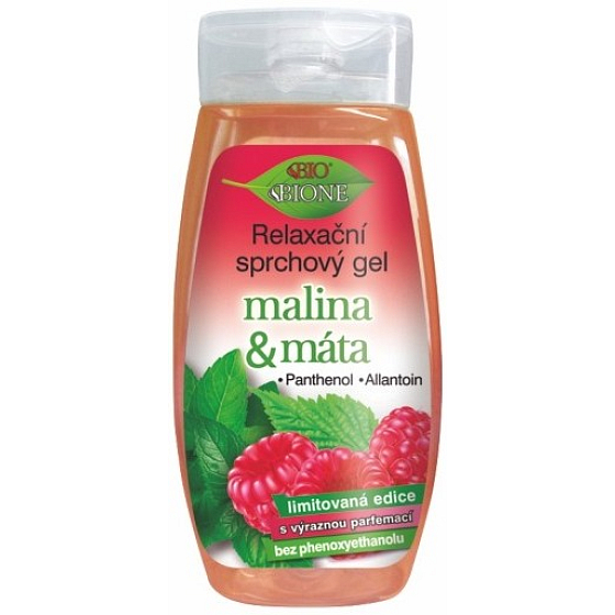 Bione Cosmetics Malina & Mäta relaxačný sprchový gél pre všetky typy pokožky 250 ml