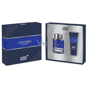 Montblanc Explorer Ultra Blue parfumovaná voda pre mužov 60 ml + sprchový gél 100 ml, darčeková sada pre mužov