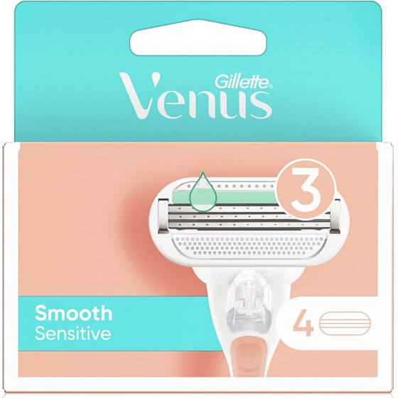 Gillette Venus Smooth Sensitive Náhradné hlavice 4 kusy pre ženy
