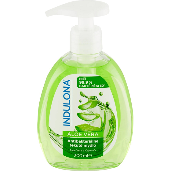 Indulona Aloe Vera antibakteriálne tekuté mydlo s dávkovačom 300 ml
