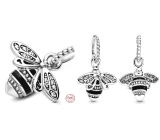 Prívesok na náramok zo striebra 925 Queen Bee shimmering, zvierací prívesok