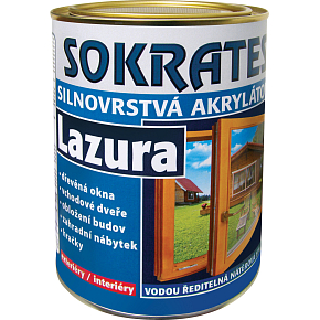 Sokrates Lazura silnovrstvá lazura na drevo, číra, 0,7 kg