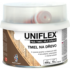 Uniflex PES-TMEL drevo, tmel na drevo, biely, 500 g
