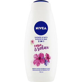 Nivea Care & Relax sprchový gel & pena do kúpeľa, 750 ml