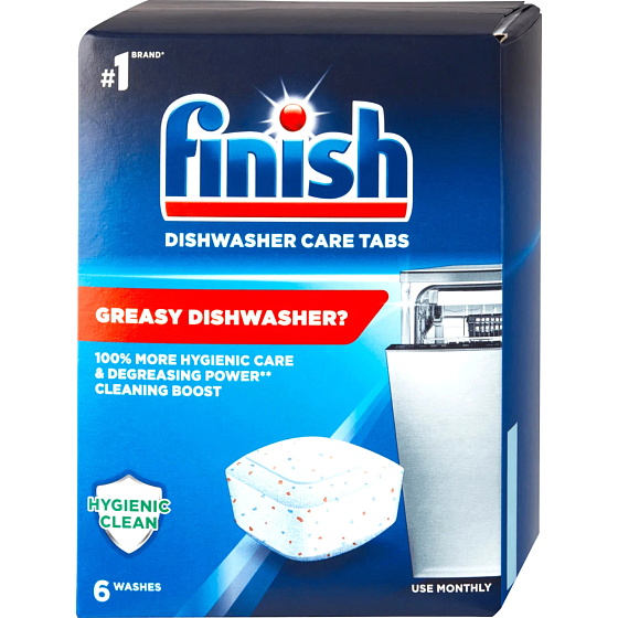 Finish kapsule na čistenie umývačky, 6 ks