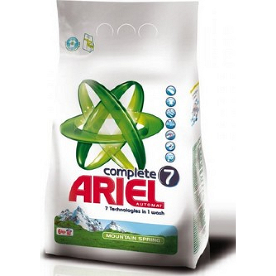 Ariel Mountain Spring prací prášok pre čisté a voňavé bielizeň bez škvŕn 5 kg