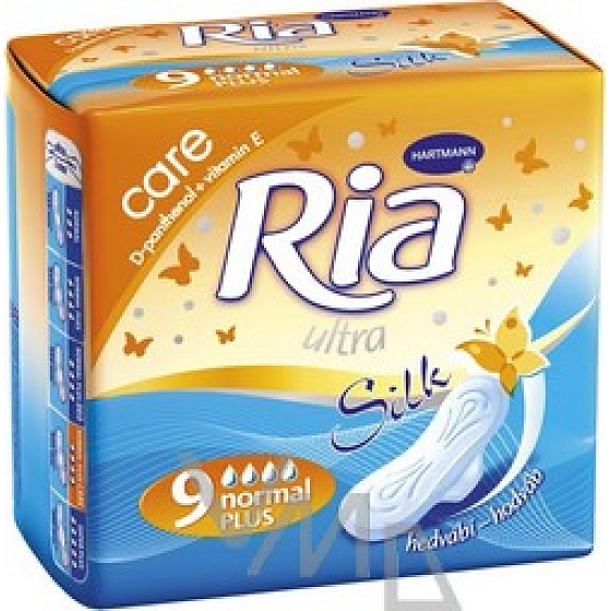 Ria Ultra Silk Normal Plus Care hygienické vložky 9 kusov