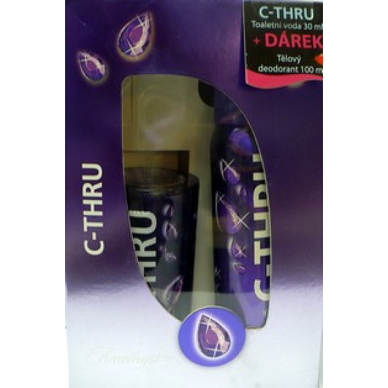 C-Thru Amethyst toaletná voda 30 ml + dezodorant sprej 100 ml, pre ženy darčeková sada
