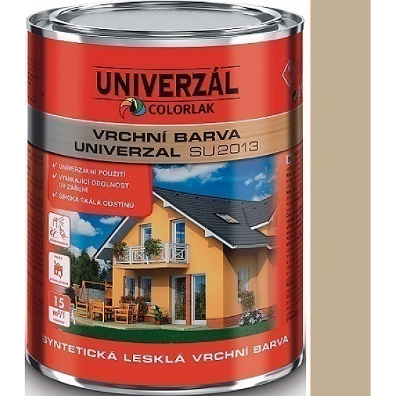 Colorlak Univerzal SU2013 syntetická lesklá vrchná farba Hnedá krémová 0,6 l