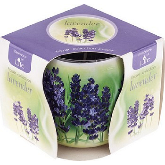 Essences of Life Lavender aromatická sviečka v skle 100 g