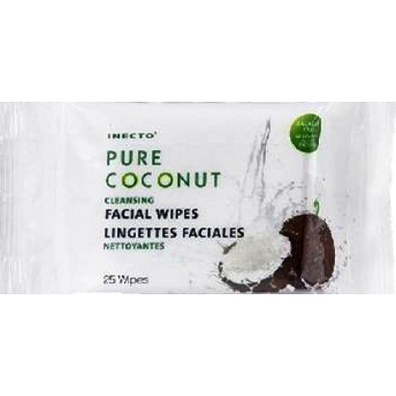 Inecto Pure Coconut čistiace pleťové obrúsky 25 kusov