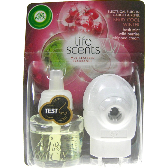 Air Wick Life Scents Zimný lesné plody elektrický osviežovač vzduchu komplet 19 ml