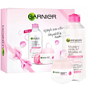 Garnier Skin Rose Sensitive 3v1 micelárna voda pre citlivú pleť 400 ml + Botanical 24h hydratačný krém pre suchú a citlivú pleť 50 ml, kozmetická sada