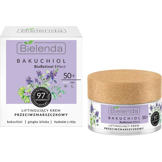 Bielenda Bakuchiol BioRetinol Effect 50+ liftingový krém proti vráskam denný / nočný 50 ml