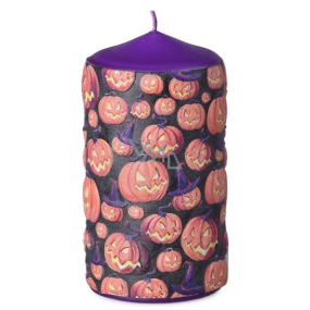 Emocio Angry Pumpkin sviečka fialová valec 60 x 110 mm