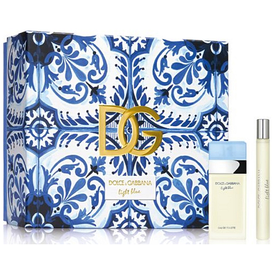Dolce & Gabbana Light Blue toaletná voda 25 ml + toaletná voda 10 ml miniatúra, darčeková sada pre ženy