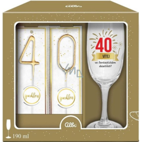 Albi Narodeninový set s prskavkou 40 Vitajte vo fantastickom desaťročí! 190 ml