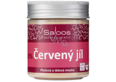 Saloos Organic 100% červená ílovitá maska na tvár a telo 140 g
