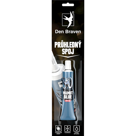Den Braven Mamut Glue Crystal univerzálne montážne lepidlo, transparentné, 25 ml
