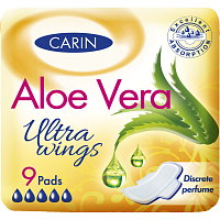 Carin Ultra Wings Aloe Vera vložky s krídelkami, 9 kusov