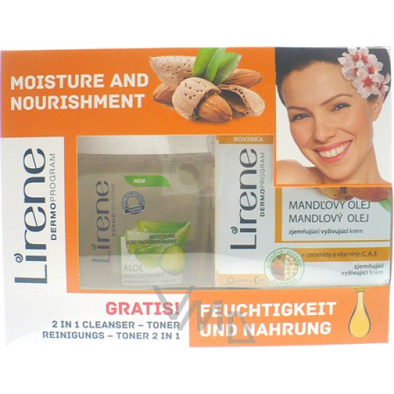 Lirene Mandľový olej krém 50 ml + tonik 125 ml, kozmetická sada