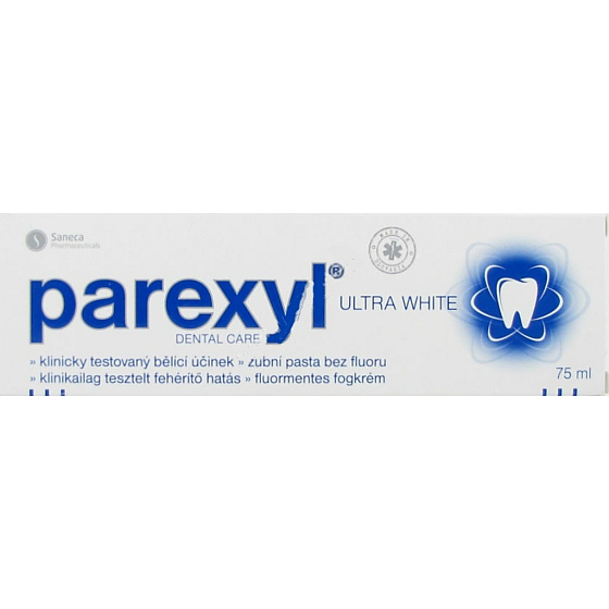 Parexyl Ultra White bez fluóru zubná pasta s bieliacim účinkom 75 ml
