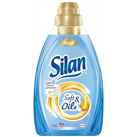 Silan Soft & Oils Care & Precious Perfume Oils Blue aviváž koncentrát 42 dávok 1,5 l
