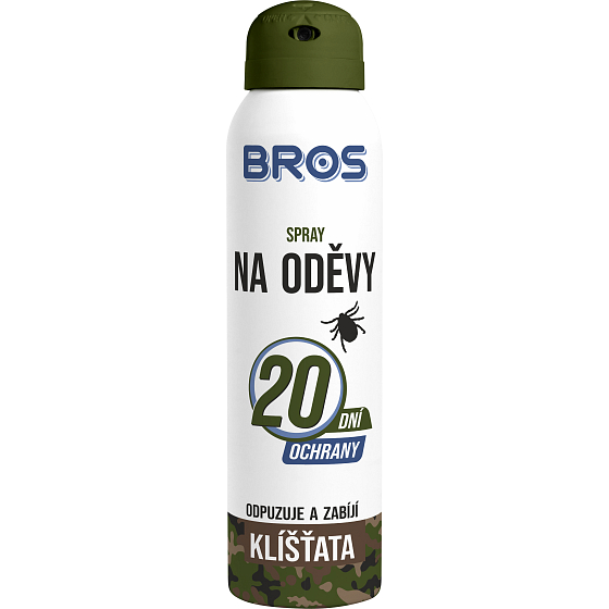 Bros Repelent proti kliešťom na odevy odpudzuje a zabíja sprej 90 ml