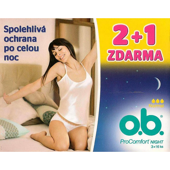 o.b. ProComfort Night Normal tampóny 3 x 16 kusov