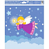 Okenná fólia bez lepidla happy angels color 2. Fialový anjel 29,5 x 24 cm