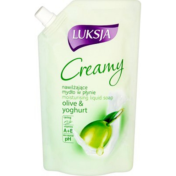 Luksja Creamy Olive & Yoghurt tekuté mydlo náhradná náplň 400 ml