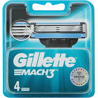 Gillette Mach3, náhradné hlavice, balenie 4 kusy