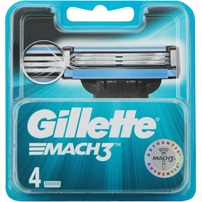 Gillette Mach3, náhradné hlavice, balenie 4 kusy